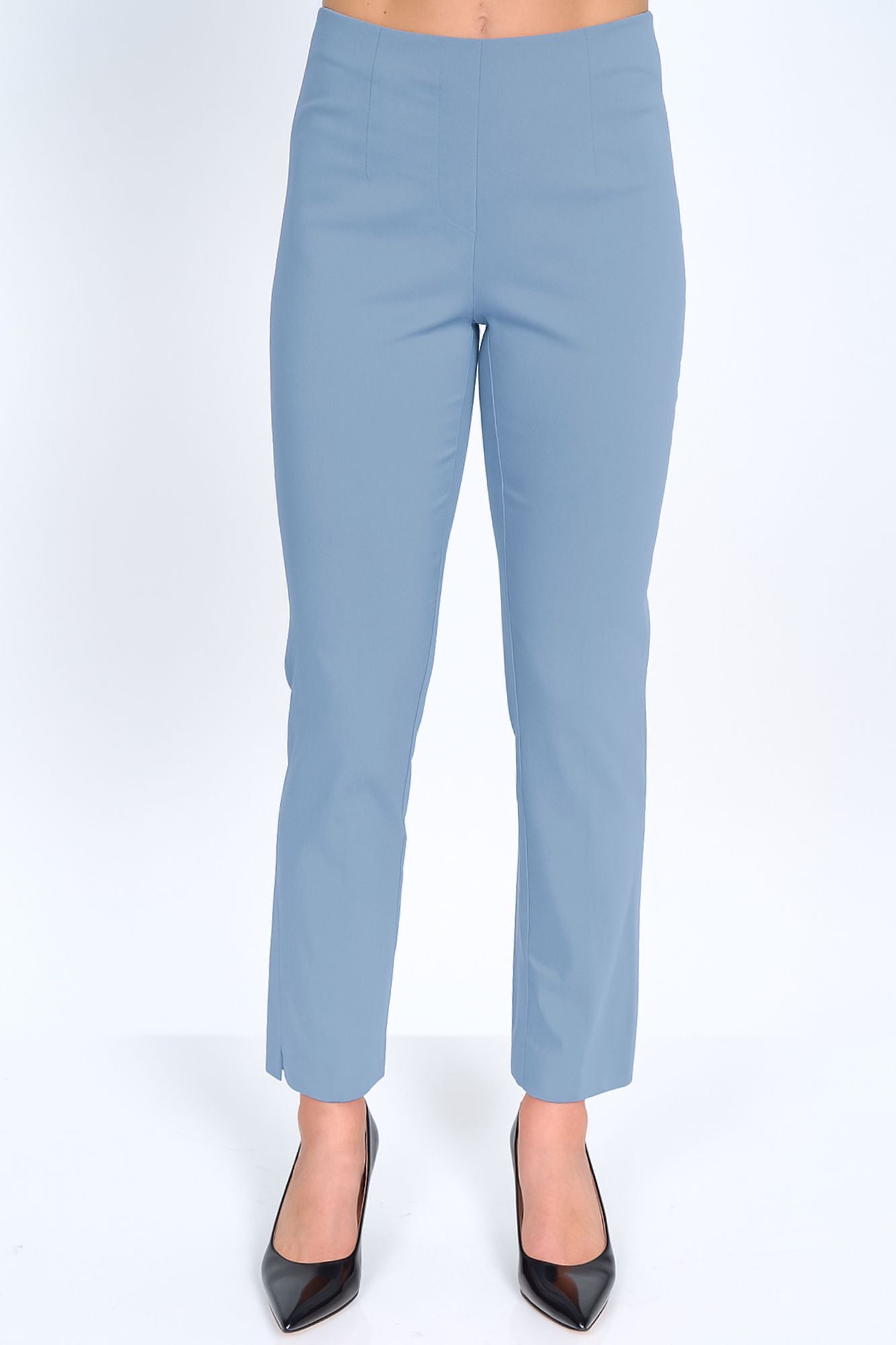 LIOR Women's Chambray Dressy Pull On Pants For Office-"Sasha"