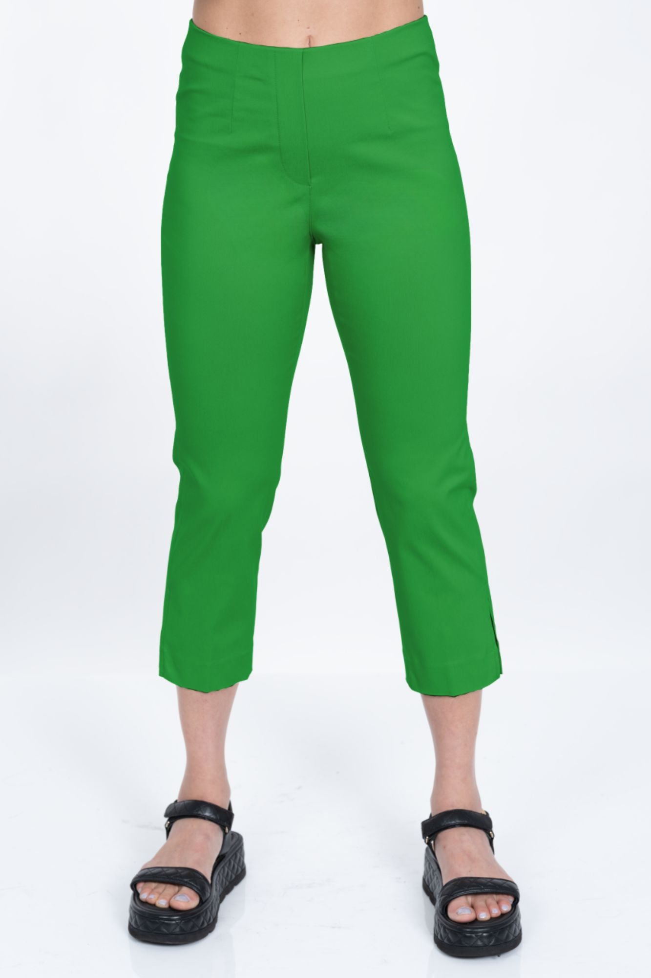 LIOR Women's Kelly Green Cropped Pull-On Pant "Sidney"