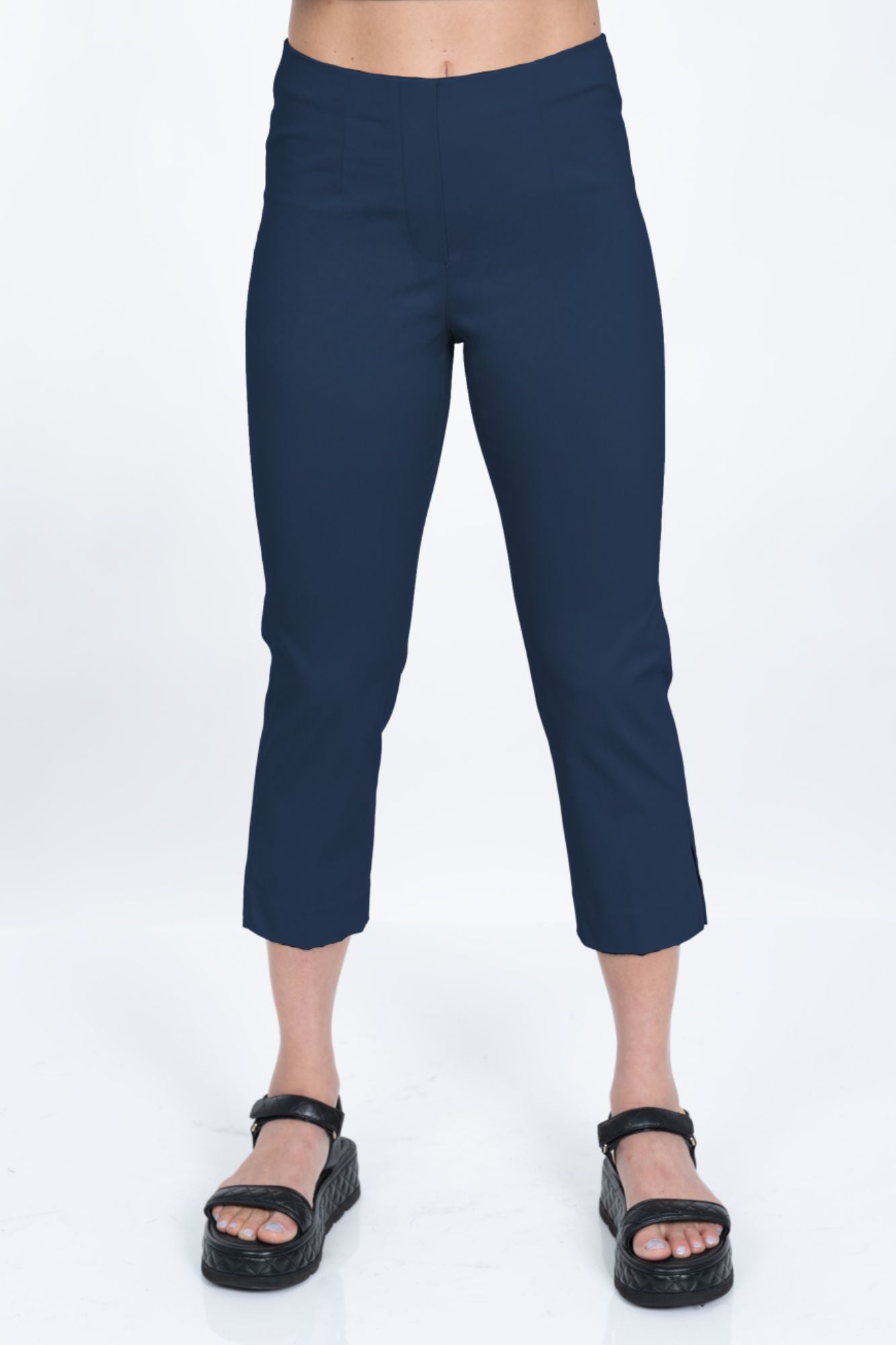 LIOR Women's  Navy Cropped Pull-On Pant "Sidney"