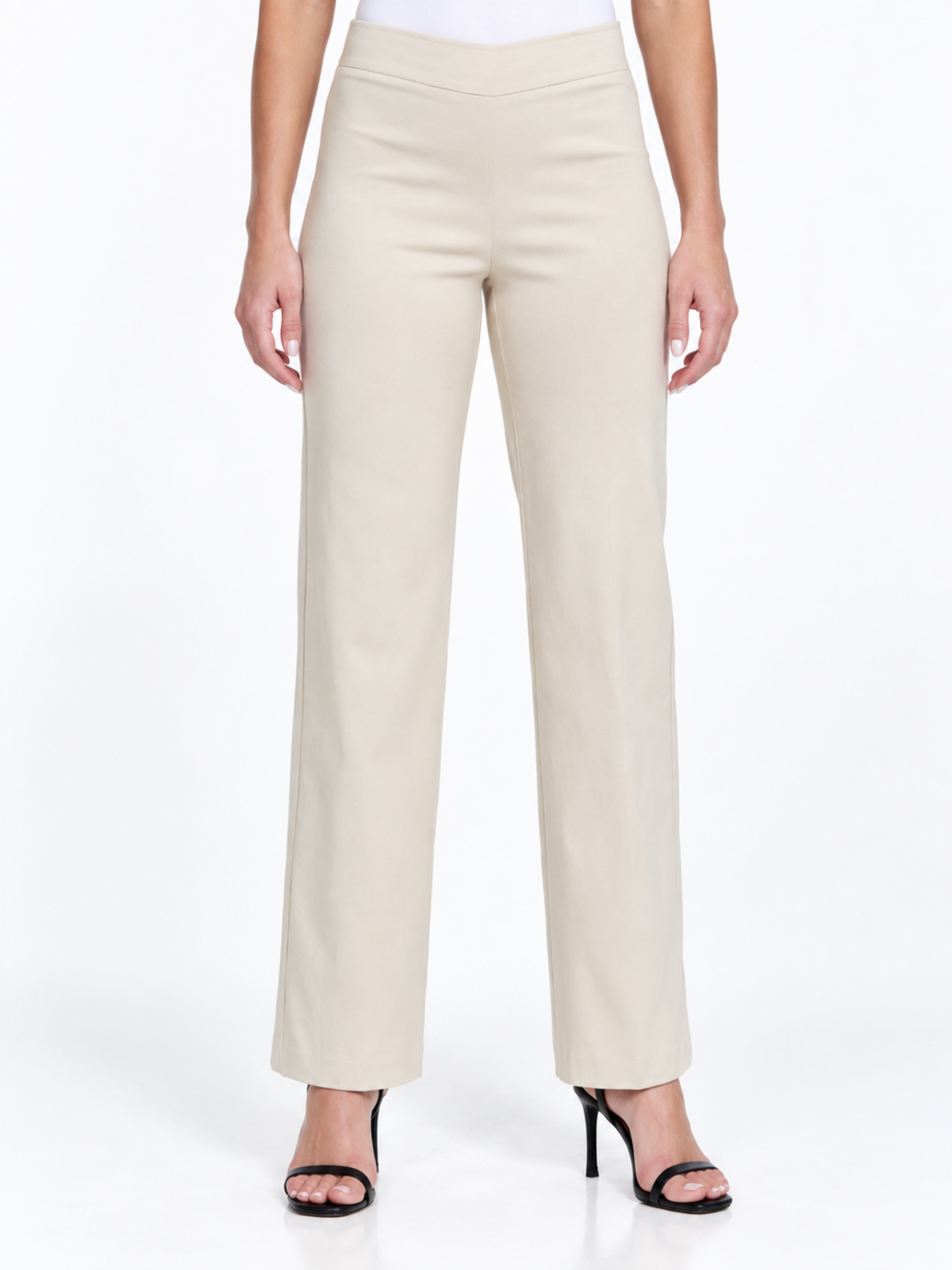 LIOR Women's Mini Flare Pull On Pant 30" Inseam Dressy Fabric - "Stella T"
