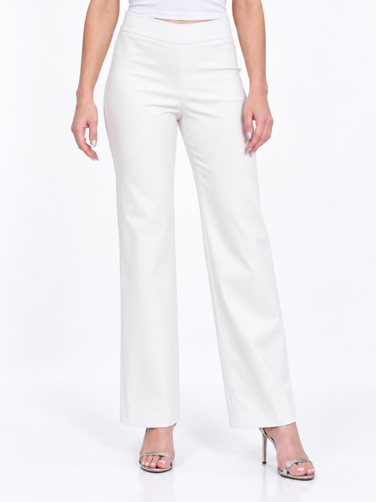 LIOR Women's Mini Flare Pull On Pant 30" Inseam Dressy Fabric - "Stella T"