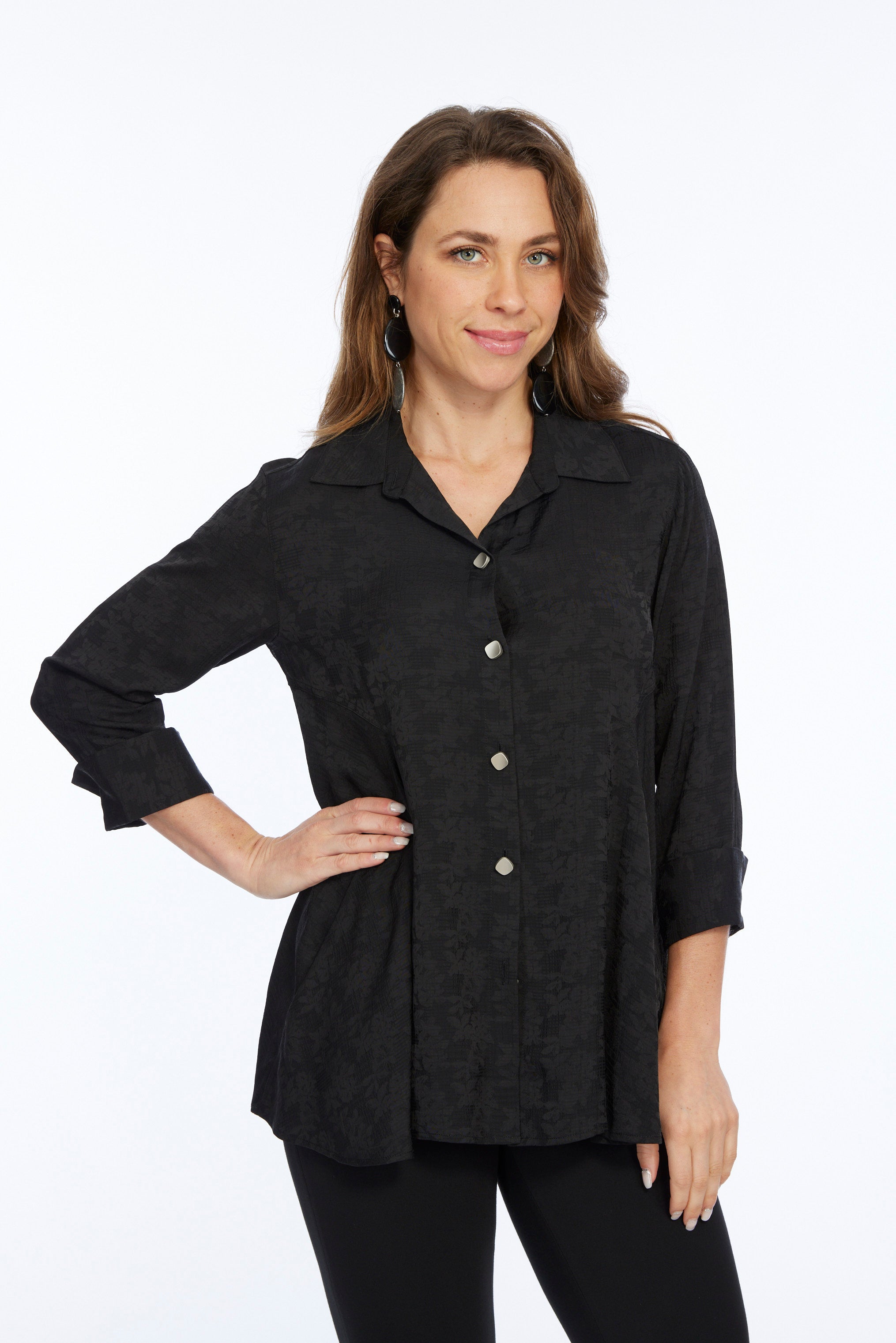 LIOR Valor Black Silky Blouse