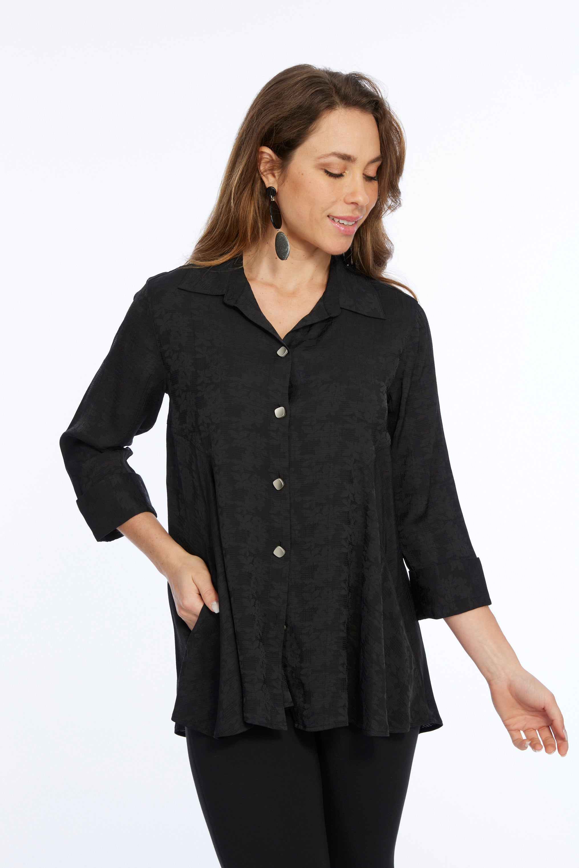 Roll Tab Sleeve Top