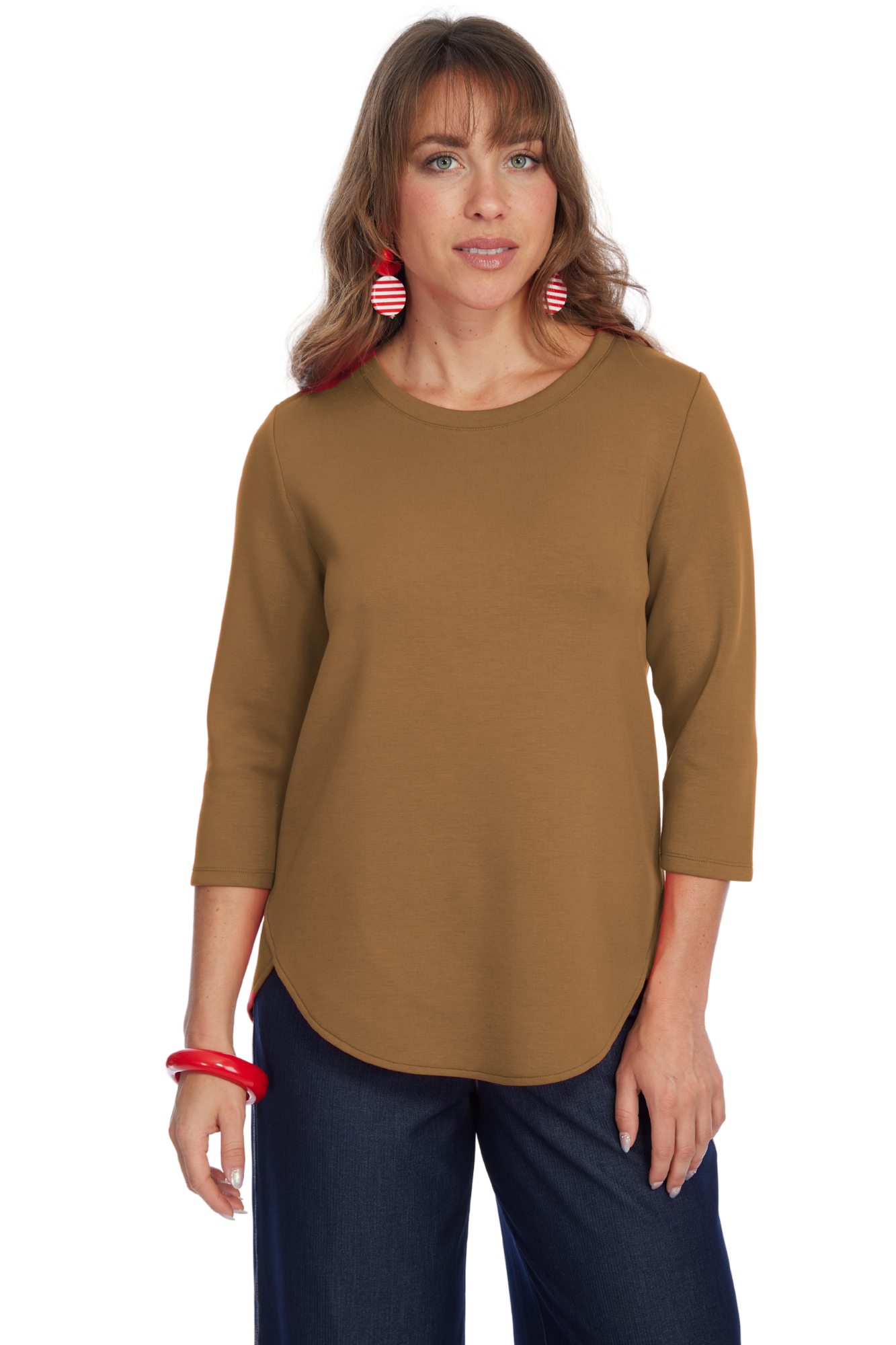 LIOR ZOFI Top Women's 3/4 Ponte Knit Top