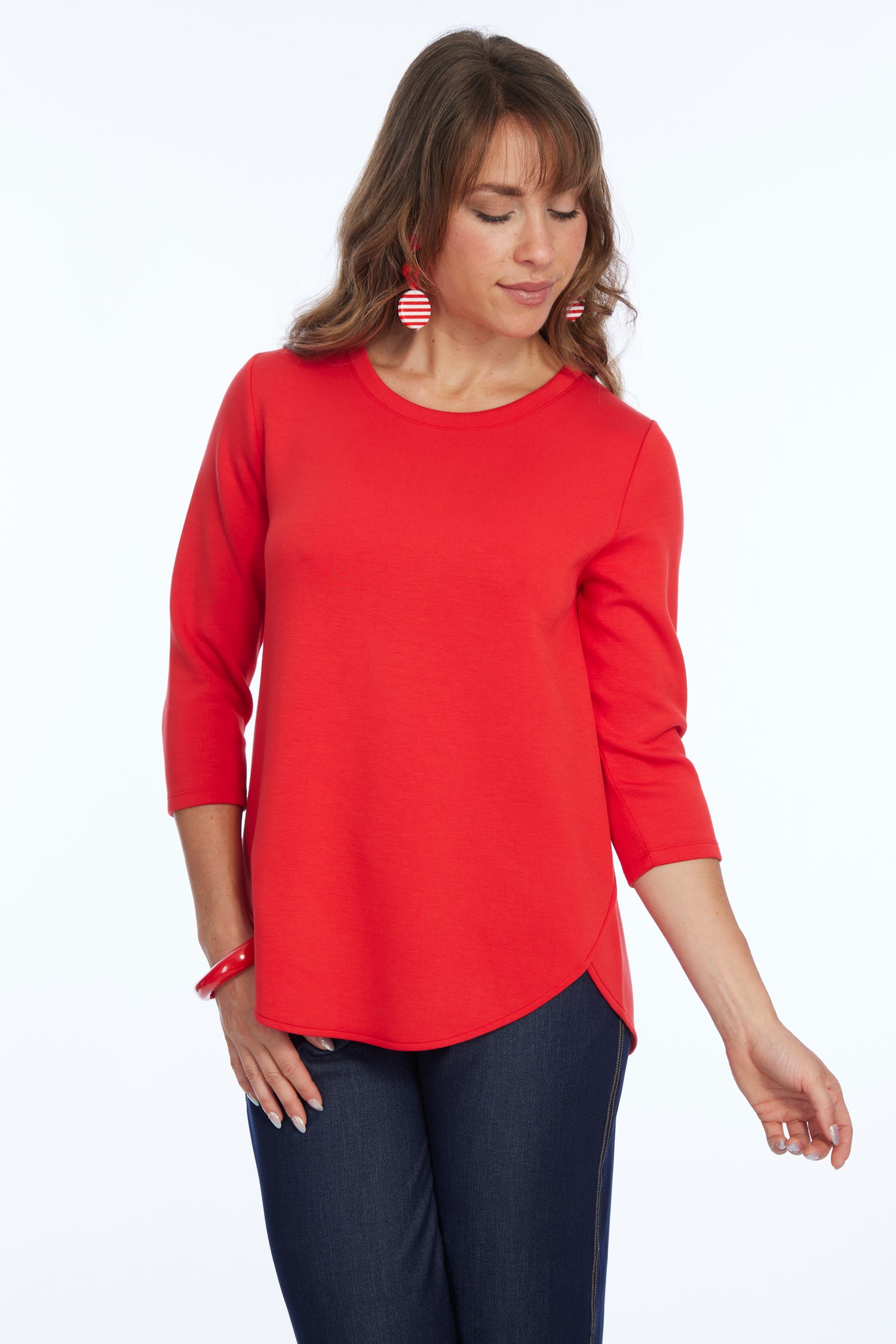 Women s 3 4 Ponte Knit Top ZOFI LIOR