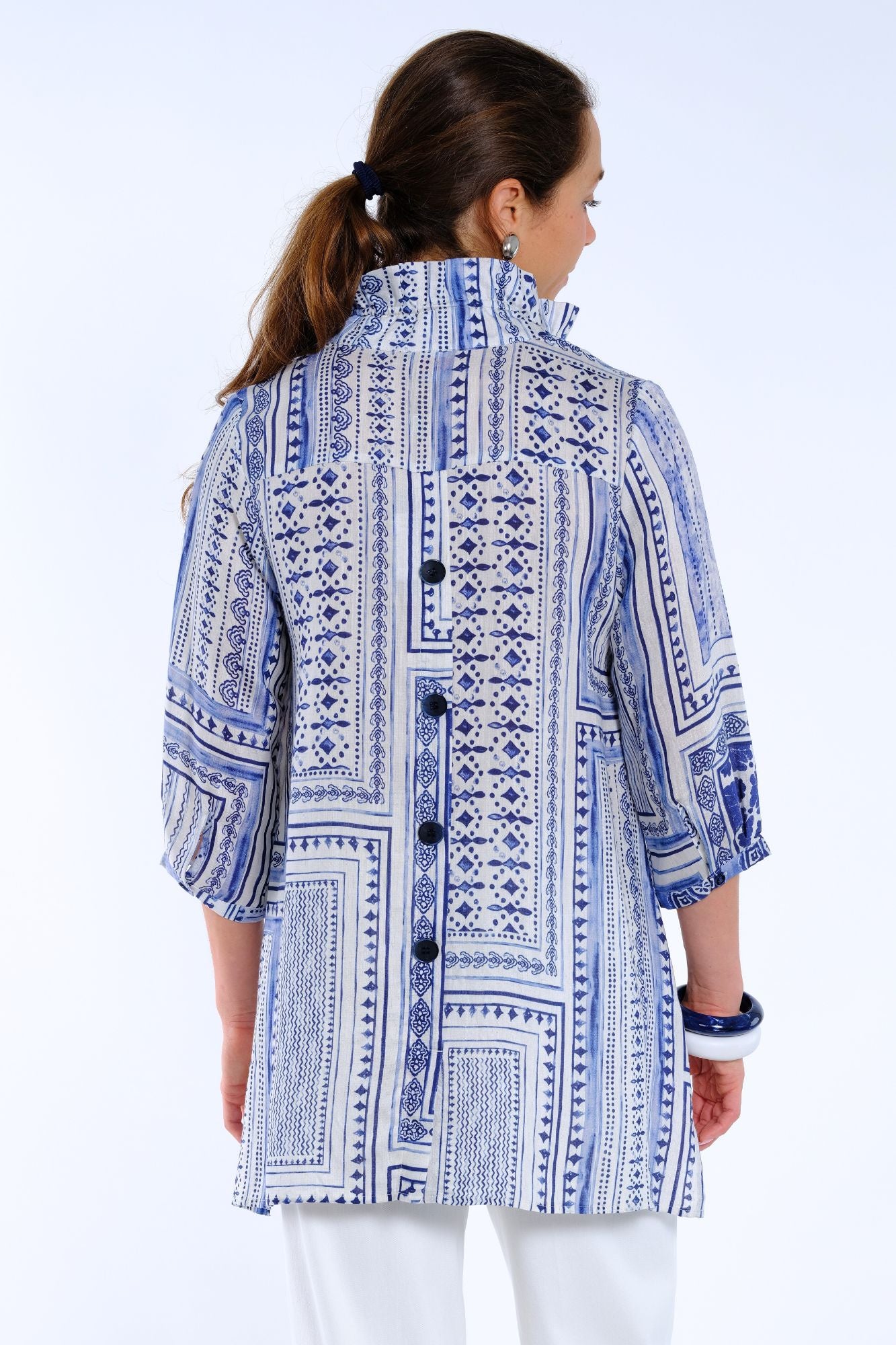 Lightweight casual printed blouse for women