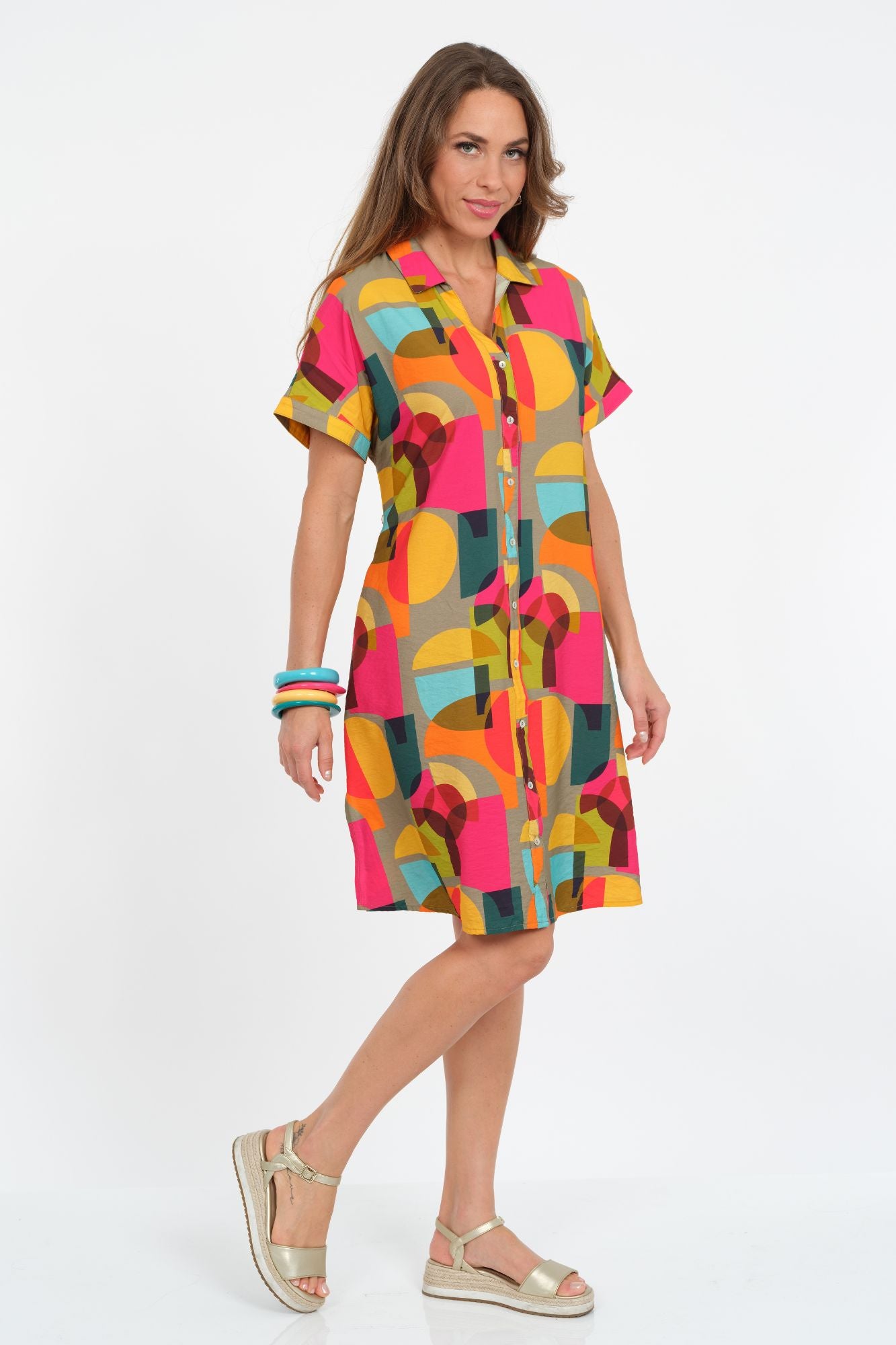 LIOR Women's Multi Color Block Knee Length Dress - "Jolie"