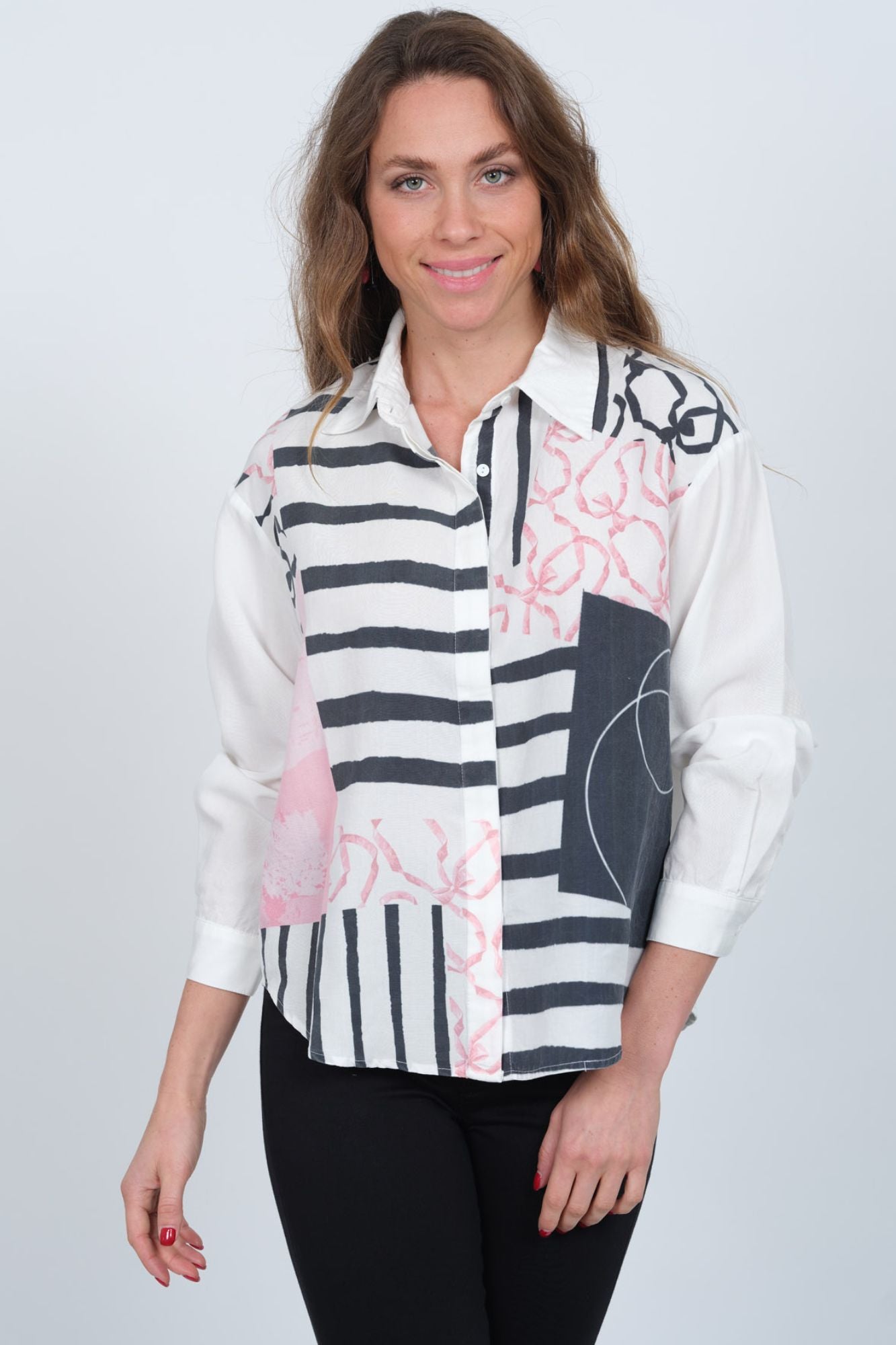 long sleeve button up women's blouse
