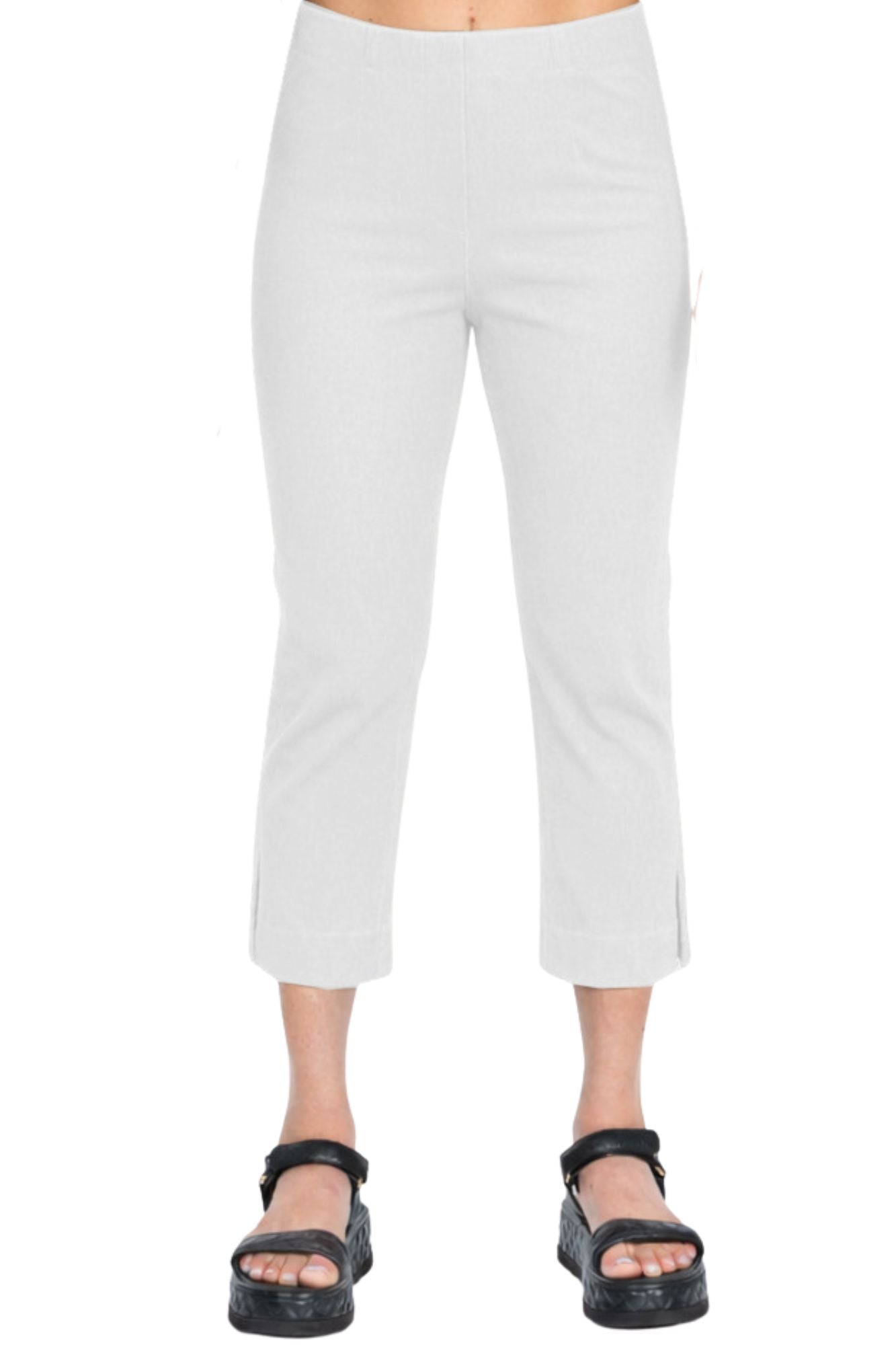 LIOR Women's Pull On Cropped Capri 23" Inseam Stretchy Cotton Denim - Sidney
