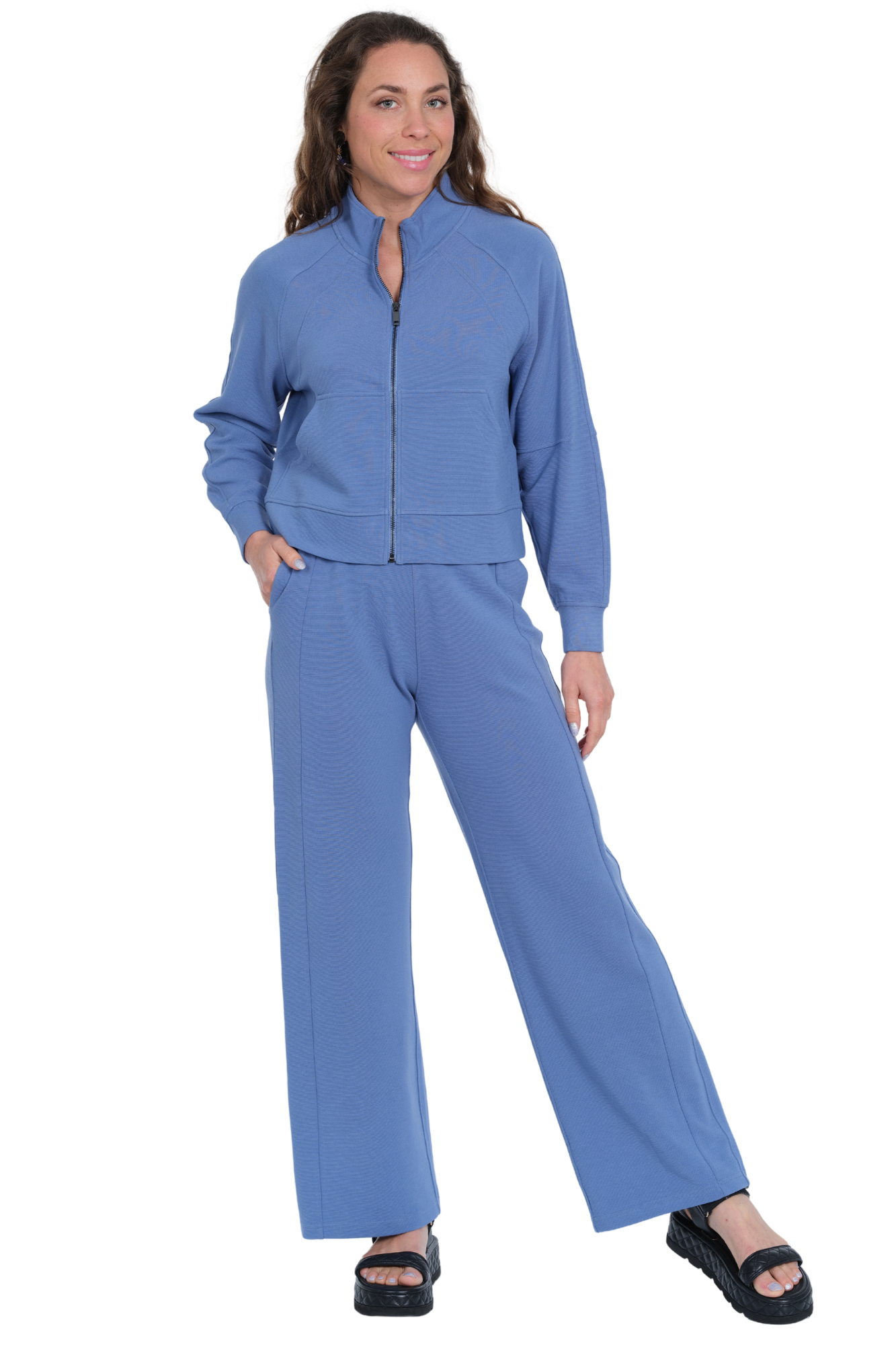 LIOR Women's Relaxed Leisure Straight Leg Pull On Pant With Pockets - "Zayda"