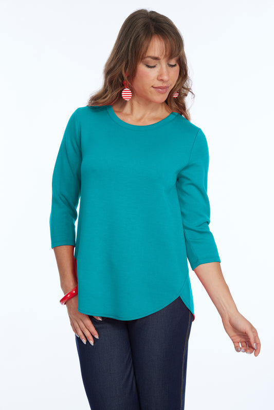 LIOR ZOFI Top Women's 3/4 Ponte Knit Top