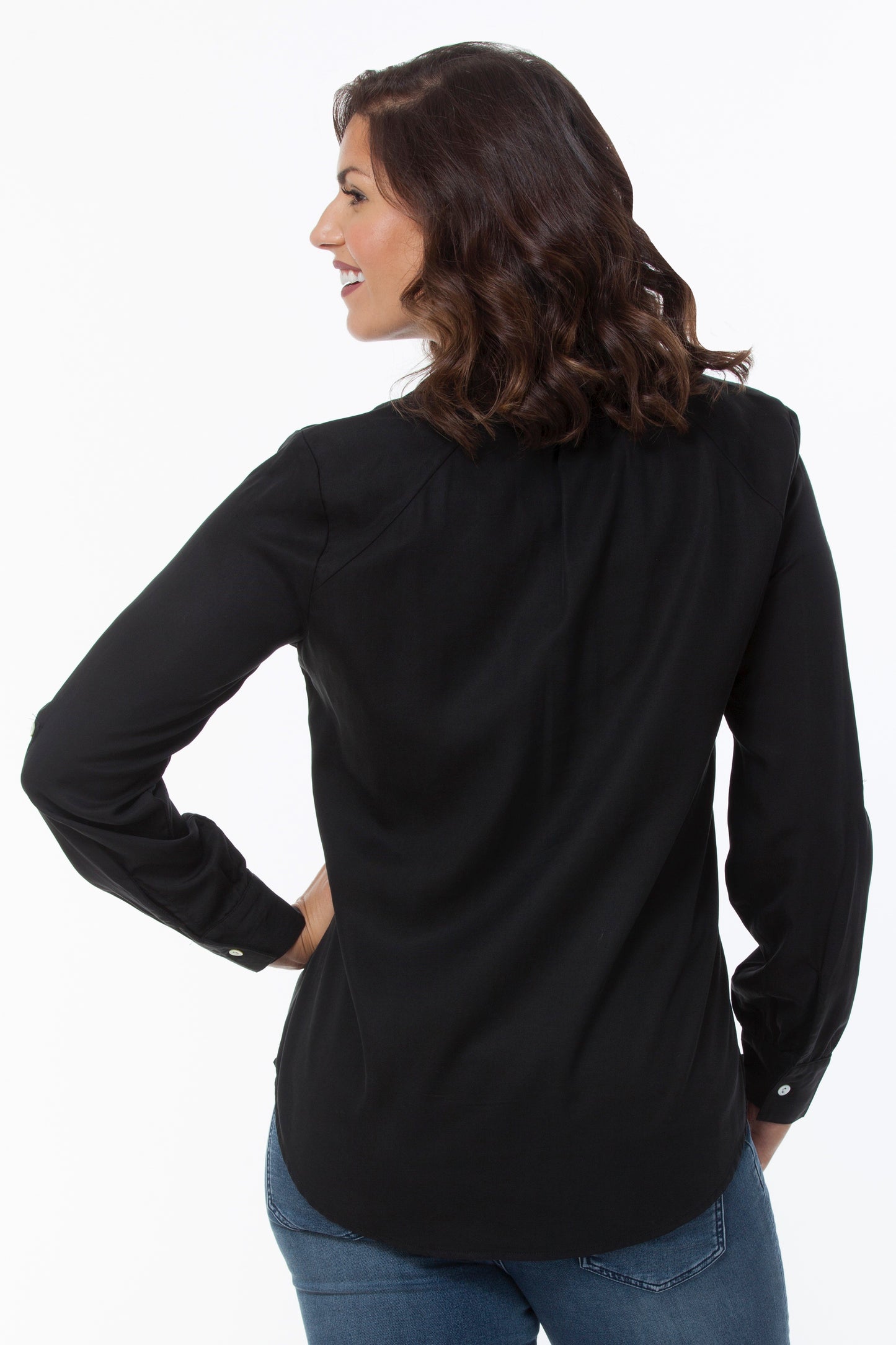 Women's Long Sleeve Button Down Shirt DK22 | LIOR