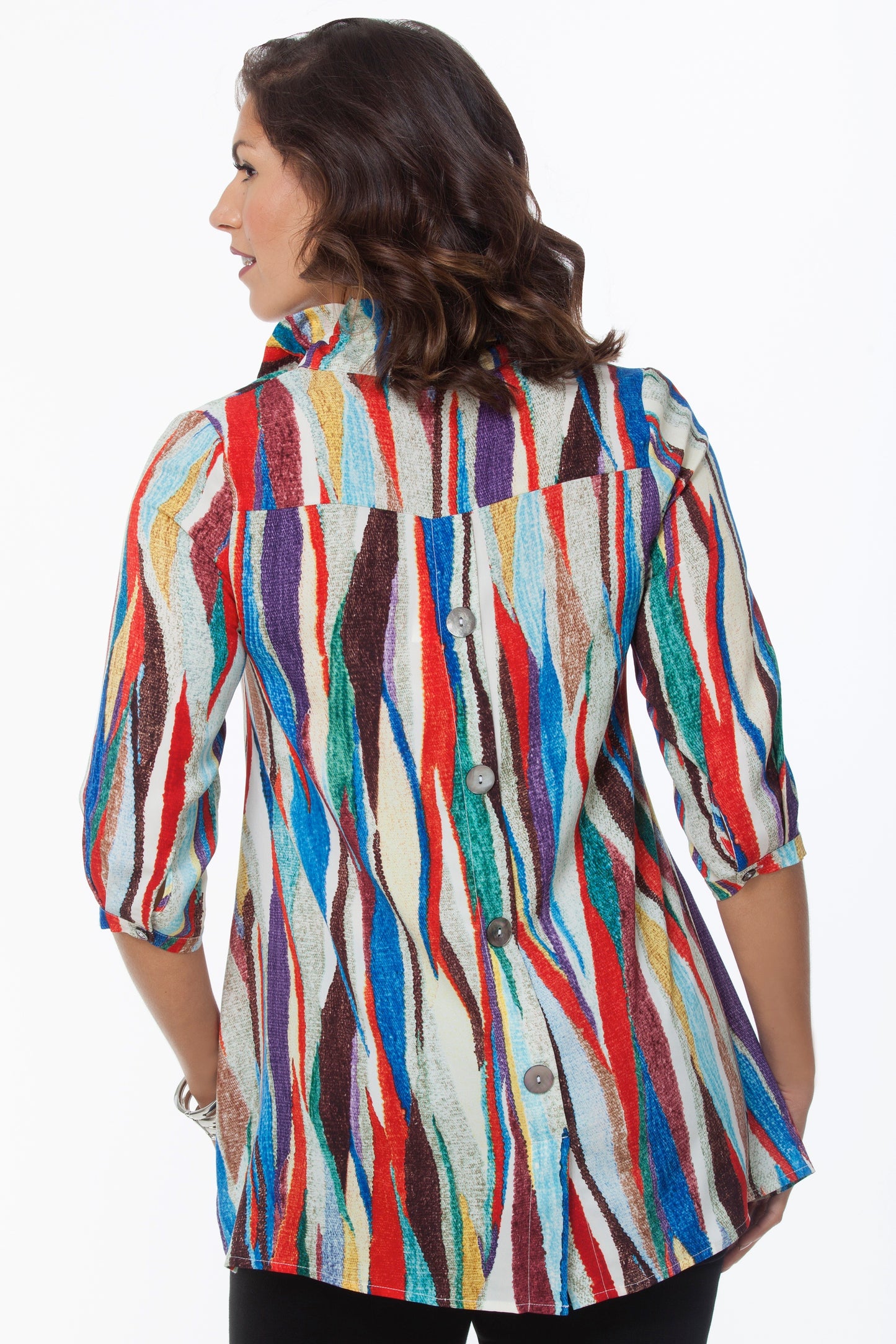 Women's Stripped Rainbow Pattern Shirt Lior