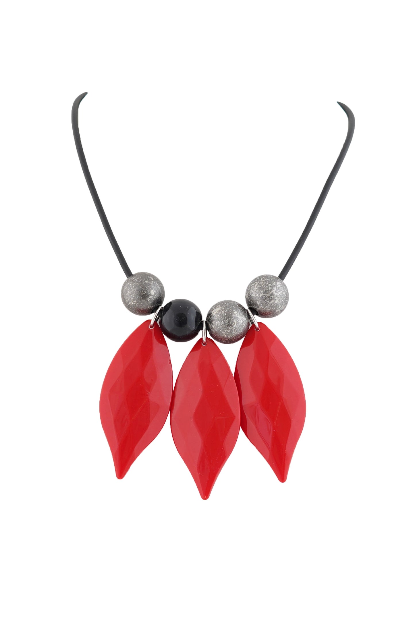Lipstick Feathers Necklace
