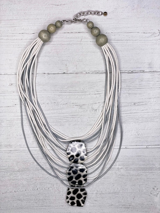 Alisha D Handmade Multi Strands Resin Pendants Necklace