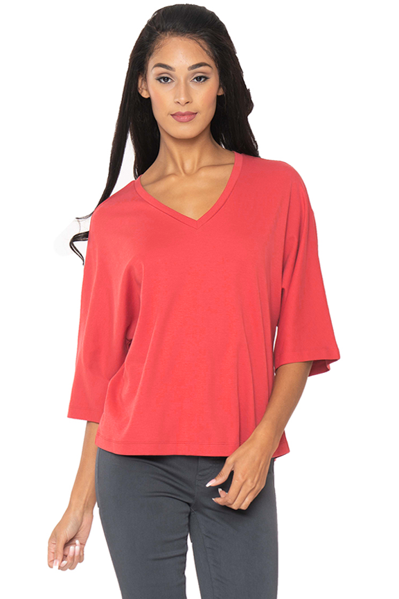 light coral bell sleeve top